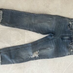Kut from the Kloth Blue Boyfriend Jeans with Faded Distressing